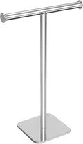 RUACQ Hand Towel Stand, 16" T-Shape Hand Towel Holder Stand for Bathroom, Kitchen and Countertop Towel Holder 304 Stainless Steel Hand Towel Rack with Weighted Base (Chrome)