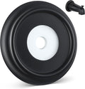 Dreyoo Metal Tub Spout Cover Ring, Bathtub Spout Trim Plate Ring with 1 Pcs Foam Gasket, 1-1/2 Inch ID and 3-5/8 Inch OD(Black)