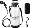 2.1 Gallon/8L Portable Shower–10 Spray Modes, Nylon Insulated Sleeve & No Electric Needed, Beach Shower for Surfing, Travel & Hiking, Portable Water Sprayer, White