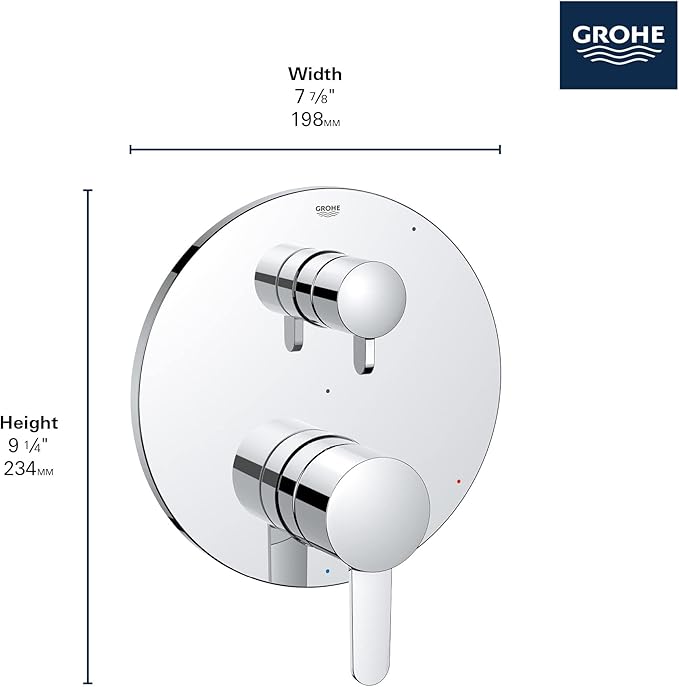 Grohe 29429000 Cosmopolitan Pressure Balance Shower Set, Starlight Chrome