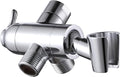 Shower Arm Diverter with Handshower Mount, G1/2 Brass Shower Diverter Valve Bathroom Universal Shower System Replacement for Handheld Shower and Fixed Shower Head(Polished Chrome)