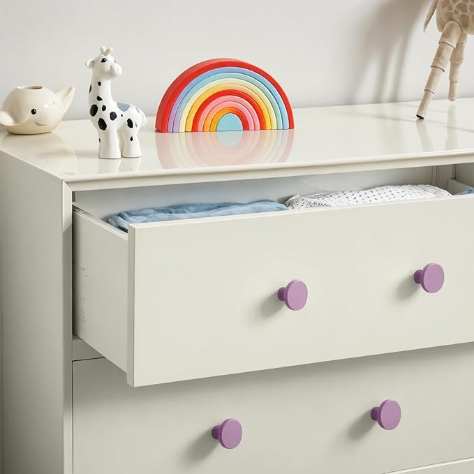 Ravinte 30 Pack Cabinet Knobs Purple Kitchen Cabinet Knobs Round Dresser Drawer Pulls Closet Door Pulls 1-1/5 Inch