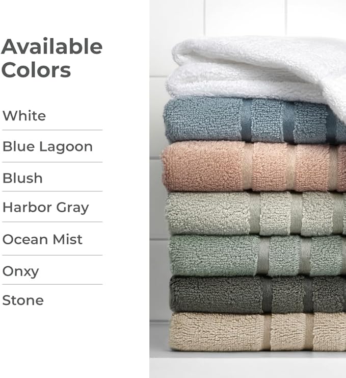 Cariloha Hand Towel | White | 16"x24" | Turkish Cotton & Viscose Material Blend | Extra Smooth, Odor Resistant and Highly Absorbent