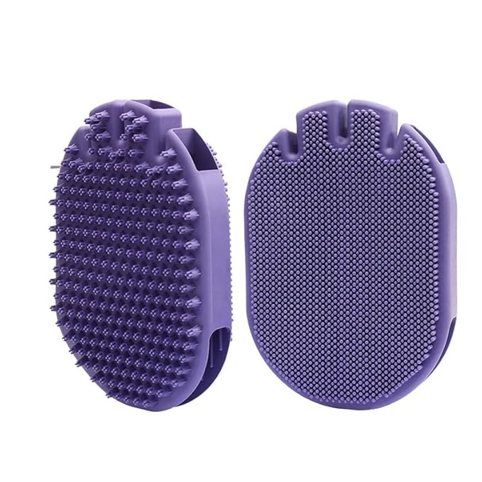 Dog Bath Brush, Dog Shampoo Brush for Shower, Pet Washing Gloves, Pet Grooming Bath Supplies, Soft Silicone