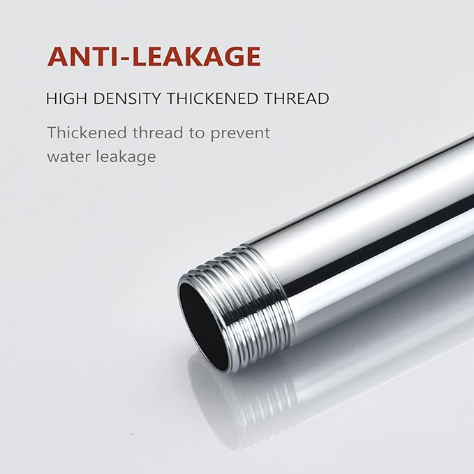 High-end Wall Mounted Extension Anti-corrosion Shower Arm (Made of Solid Brass) and Flange for RP46870 16-inch, Chrome