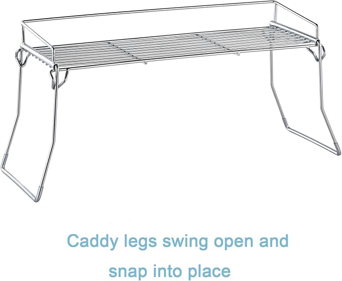 Metal The Sink Vanity Organizer, Bathroom or Kitchen Sink Organizer, Feminine Products Organizer (Chrome)