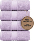 Hand Towels Set of 4-100% Cotton & Luxury, Large (16"x 28") Decorative, Soft, Cozy and Absorbent - Versatile, Perfect as Hand Towels Set for Bathroom, Bathroom Face Towel - Lilac