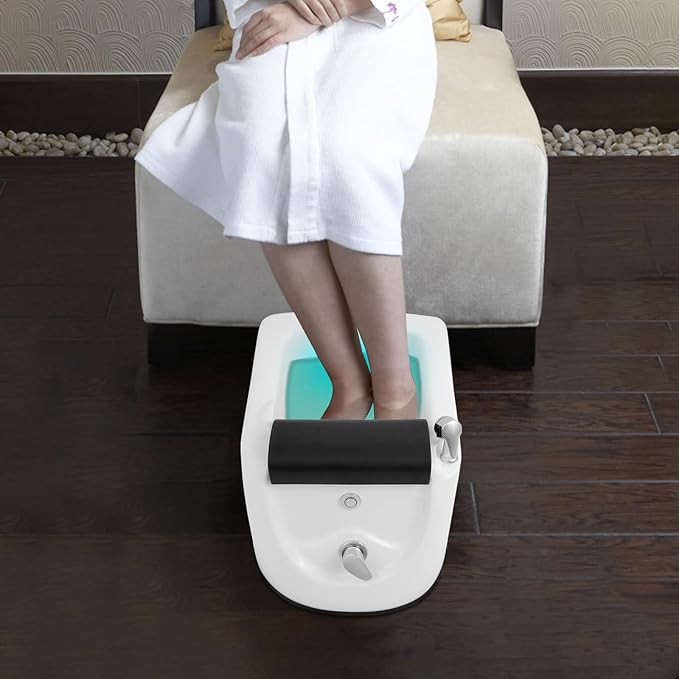 Bepritm 30W Pedicure Foot Spa, Portable Foot Spa Bathtub with Heat, Massage and 7-Color Light, Hydromassage Acrylic Pedicure Foot Bath for Salon and Home Use