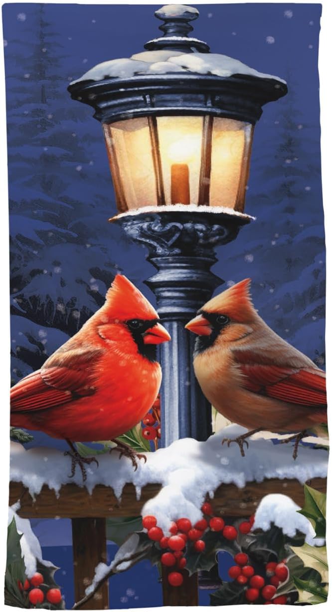 Briarwood Lane Winter Flow Cardinals Cotton Hand Towel