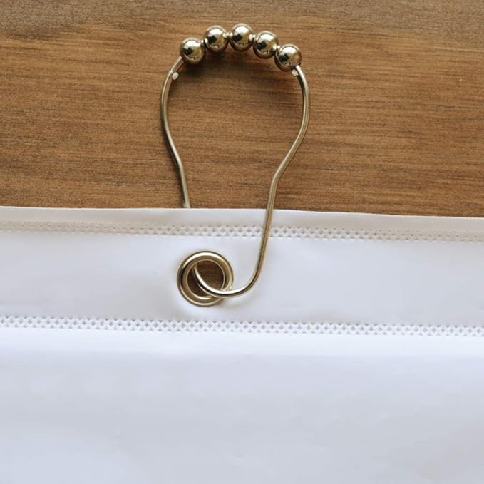 YISURE White Short 60 Inch Shower Curtain for Clawfoot Tub, 180x60 Wrap Around Liner with Magnets, PEVA Extra Wide Bathtub Curtain for Bathroom Vintage Freestanding Tub