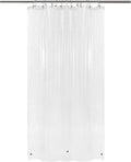 BAROSSA Design 48 inch Wide Stall Shower Curtain Liner with 3 Magnets - PEVA, Waterproof, PVC Free, Metal Grommets, Clear, 48x72
