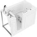 ANZZI Walk-In Bathtub 30" x 53" Whirlpool Acrylic Left Drain Quick Fill Fast Drain 9 Hydro Jets Chromatherapy Heater ADA Compliant Slip-Resistant Seat Grab Bar Extension Kit | AMZ3053RWH