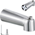 Enhon 7 Inch Slip on Tub Spout with Diverter, Compatible with Moen 3839/Moen 3853, Bathtub Diverter Spout Fits 1/2" Copper Water Tube(5/8" Diameter), 5/32" Hex Wrench(Brushed Nickel,Classic)