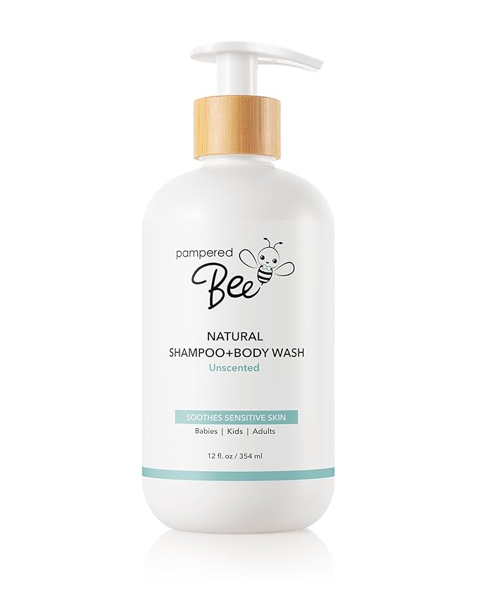 Shampoo & Body Wash + Conditioner Combo Set (Unscented) All Natural Formula for Newborns, Toddlers and Kids, 12 fl oz Each 12 Fl oz Each
