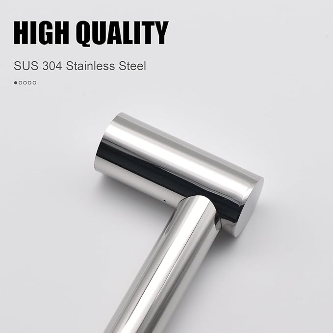 Towel Bar - Adjustable 304 Stainless Steel Towel Holder for Bathroom (11.8inch-22.6inch) Sturdy and Rustproof Wall Mounted Towel Rack for Bathroom Accessories, Polished Silver…