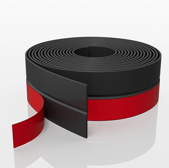Door Seal Strip for Door Frame, 20ft Silicone Shower Glass Door Seal Strip, Door Gap Filler Bottom & Side Sealing Strip, 2 Inch Wide
