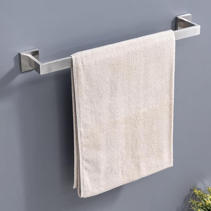 10 Pack Brushed Finish Bathroom Hardware Set - SUS304 Stainless Steel Wall-Mounted Towel Bar, Holder & Racks, 23.6 Inch