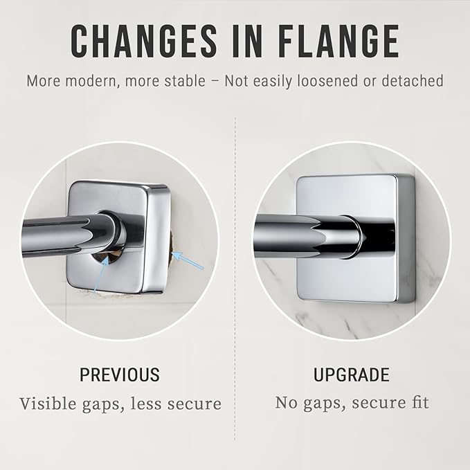 G-Promise All Metal 6-Inch Shower Arm with Flange, Wall-Mounted Stainless Steel Shower Pipe Replacement for Fixed and Handheld Shower Heads, Chrome