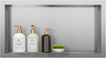 Stainless Steel Shower Niche No Tile Needed Recessed, 24" x 12" Recessed Wall Niche Shelf for Bathroom Storage Silver