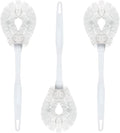 LOLA Toilet Bowl Brush w/Curved Head, 3 Pack, Coated Wire, Durable Poly Bristles, Reaches Under Toilet Bowl Rim