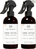 Muse Apothecary Linen Ritual - Aromatic, Soothing, and Relaxing Linen Mist, Laundry and Fabric Spray - Infused with Aromatherapy Essential Oils - 4 oz, Cara Orange + Fig + Blackberry Vanilla, 2 Pack