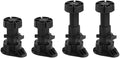 80x44mm(LxW) Adjustable Leveling Feet - 8Pack- Good for Furniture - Leveler Support Frame Replacement Legs - Black