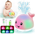 Baby Bath Toys 6-12 Months - Rechargeable Toddla Whale Bath Toys Sprinkler Light Up Pool Bathtub Tub Toys for Toddlers Infants Kids Ages 1-3 2-4 3-5 Spray Water Baby Easter Birthday Shower Gifts