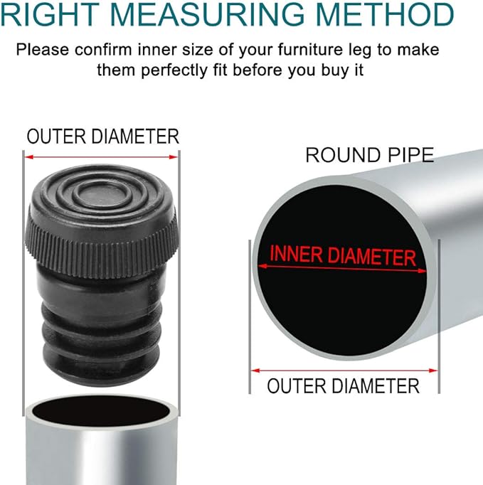 uxcell Leveling Feet 1" 25mm OD Round Insert Furniture Adjustable Leveler 8 Sets