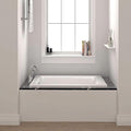 Fine Fixtures Drop In White Soaking Bathtub, Fiberglass Acrylic Material, 48"L x 32"W x 19"H
