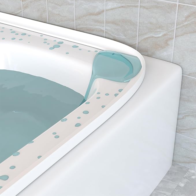 118 Inch Shower Splash Guard for Bathtub Waterproof Self-Adhesive Shower Corner Guards Tub Water Splash Dam Barrier for Bathtub Rim Sinks and Kitchen Countertop