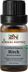 Birch Essential Oil USDA Certified Organic, 100% Pure Natural Premium Grade, Undiluted
