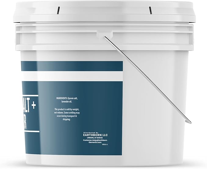 Earthborn Elements Lavender Epsom Salt, Infused with Essential Oil, Always Pure (1 Gallon)