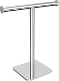 RUACQ T-Shape Hand Towel Holder Stand, Weighted Base Towel Rack, Countertop Towel Holder for Bathroom, 304 Stainless Steel, Heavy Duty (Chrome)