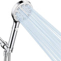 High Pressure Shower Head with ON/Off Pause Switch Button, 5 Mode Handheld Shower Head with Hose and Adjustable Bracket, Chrome, Easy to Wash Hair, Kid Bath, Pet Bath
