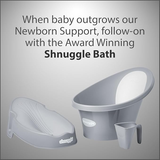 Shnuggle | Newborn Baby Bath Support | Ergonomic Soft-Touch Seat | Lightweight Non-Slip Base | Compact | Perfect for Babies up to 6 Months