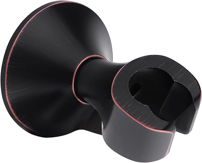 BRIGHT SHOWERS Handheld Shower Head Holder with Dual Angle Positions, Wall Suction Bracket Includes Adhesive 3M Disc, No Tools Required and Easy Installation, Oil Rubbed Bronze Finish