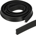 PATIKIL 118 Inch Collapsible Shower Threshold Water Dam Guard, Shower Stopper Barrier Self Adhesive Sink Splash Guards for Frameless Shower Door Bottom, Black (1.2"Wx0.6"T)