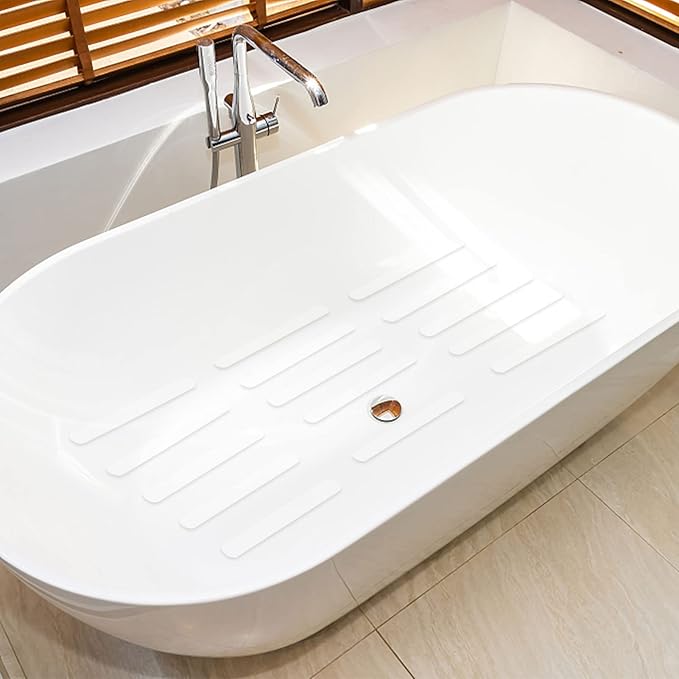Kyerivs Non Slip Bathtub Stickers Mat for Bathroom,Shower Floor Grips Bath Tub Slip Stickers,Stairs Steps Non Slip Strips for Bathtub-Clear 48pcs
