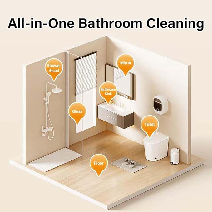 Powerful Foam Cleaner, Bathroom Descaler Agent, 100ml Stain Remover with Fast Action, Multi- Cleaning Solution, Toilet Cleaner with Easy Spray, Bathroom Tool for Sink and Bathtub