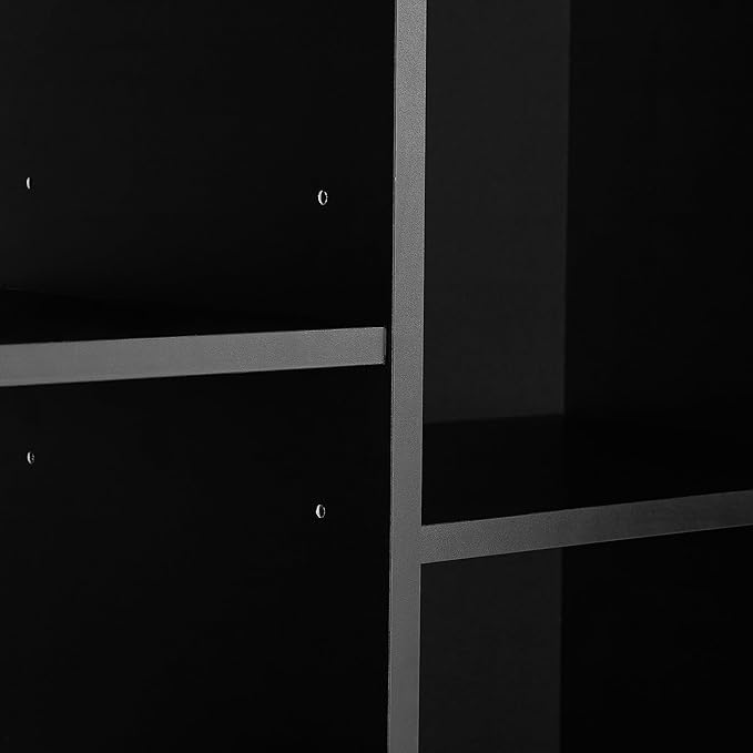 Favfurish 68" Tall Bathroom Storage Cabinet with Door and 2 Tilt-Out Laundry Hampers,Modern Linen Cabinets w/Open Shelf & Adjustable Shelves,Freestanding Organizer for Laundry Room,Kitchen,Black