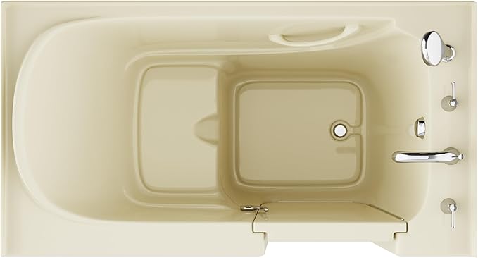 ANZZI Tubs Series Wide Opening Door Right Drain Quick Fill Walk-In Soaking Tub in Biscuit Finish 32 in. x 60 in. | AMZ3260RBS