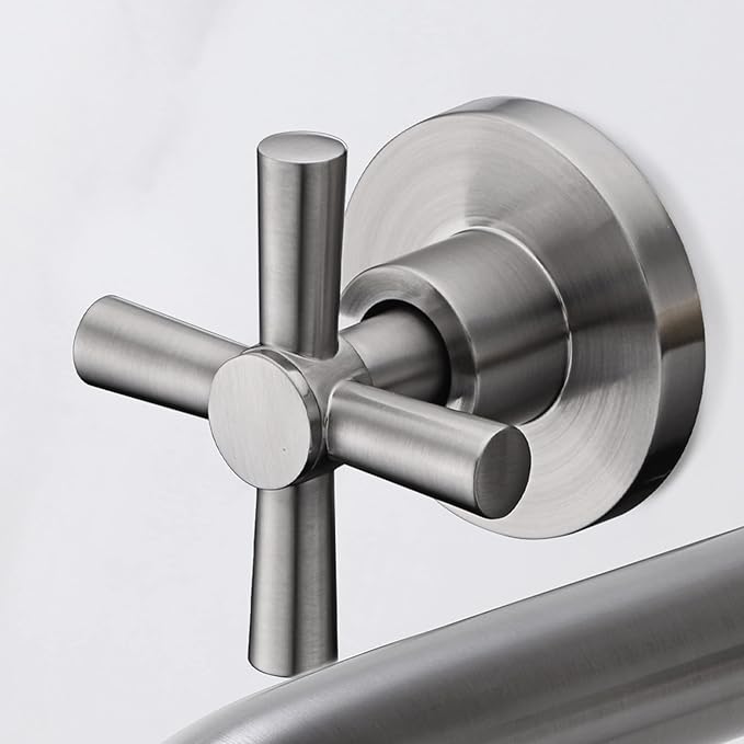 SUMERAIN Tub Faucet Brushed Nickel Wall Mount Tub Filler High Flow Bathtub Faucet with Rough in Valve, Extra Long Spout