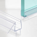 2-Pack Shower Door Bottom Seal, (3/8" x 39") Ultra Clear Glass Shower Door Seal Strip, Stop Leaks and Create a Water Barrier