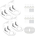 LEFTSTARER 4Pcs Soap Dispenser Wall Mount Bottle Holder, Shampoo Holder for Shower Wall for Soap/Lotion/Detergent/Shower Gel Container Dispenser Holder for Kitchen Bathroom Toilet (4pcs Silver)