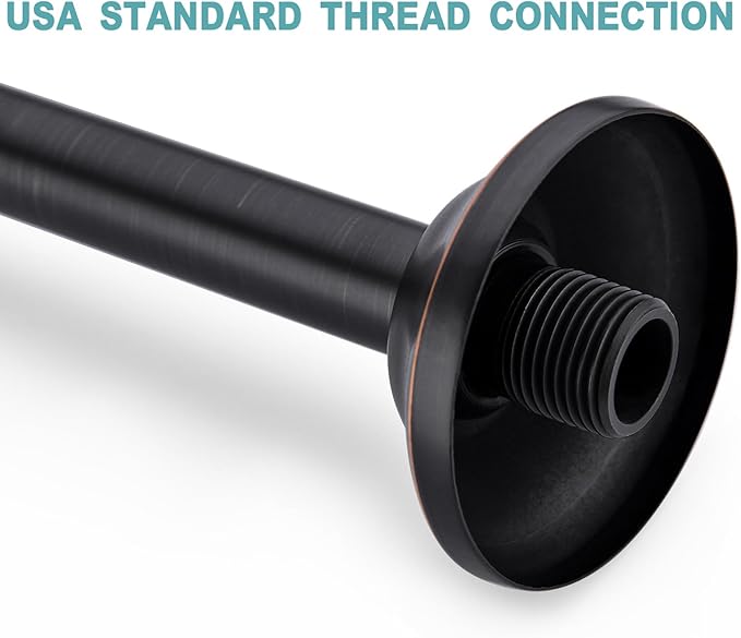 BESTILL 16 Inch L-Shaped Shower Head Extension Arm, Shower Arm and Flange Included, Oil Rubbed Bronze
