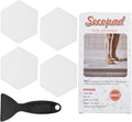Bathtub Stickers Non-Slip, 36 PCS White Hexagon Safety Shower Treads Adhesive Appliques with Premium Scraper