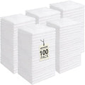 Washcloths Bulk - 100 Pack - Face Towels (12" x 12"), Highly Soft Wash Cloths and Hand Towels, Fast Drying Multi-Purpose Microfiber Cleansing Cloths for Bathroom, Hotel, Spa, and Salon - White