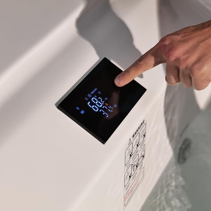 Empava Professional Cold Plunge Tub with Chiller & Heater, Smart Ice Bath System for Home Recovery, Wi-Fi Control,Designed for Daily Performance & Deep Relaxation,79 In