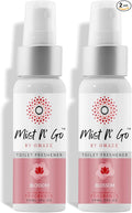 Mist N’ Go by Omaze Travel Bathroom Spray for Toilet Spray Odor Eliminator - Travel Toilet Spray for Bathroom Air Freshener Spray for Bathroom Deodorizer - Blossom Regular Size (2oz x2)