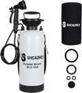 2.1 Gallon/8L Portable Outdoor Shower, 10 Spray Modes, No Power Needed, Insulated Sleeve Keeps Water Warm, Multi-Use Sprayer for Camping, Beach & Surfing, Fishing, Hiking, Road Trips, White